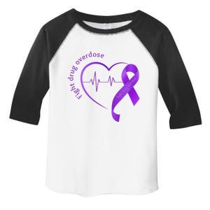 Overdose Awareness Purple Ribbon Drug Addiction Recovery Toddler Fine Jersey T-Shirt