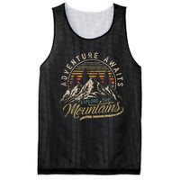 Outdoor Adventure Retro Vintage Camping Hiking Mountain Mesh Reversible Basketball Jersey Tank