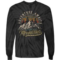 Outdoor Adventure Retro Vintage Camping Hiking Mountain Tie-Dye Long Sleeve Shirt