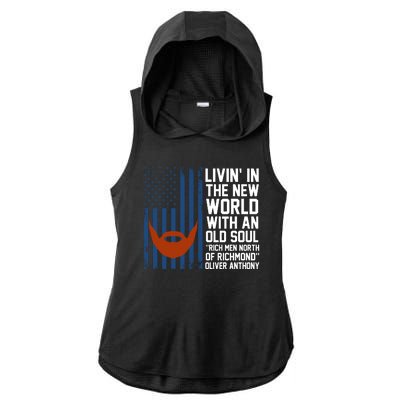 Oliver Anthony Rich Men North Of Richmond Ladies PosiCharge Tri-Blend Wicking Draft Hoodie Tank