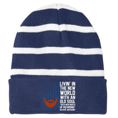 Oliver Anthony Rich Men North Of Richmond Striped Beanie with Solid Band