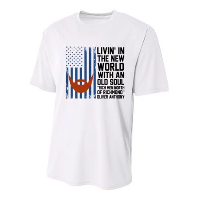 Oliver Anthony Rich Men North Of Richmond Youth Performance Sprint T-Shirt