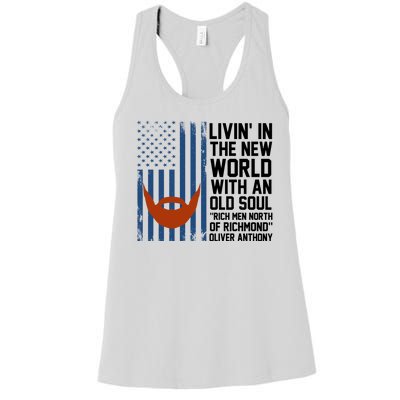 Oliver Anthony Rich Men North Of Richmond Women's Racerback Tank