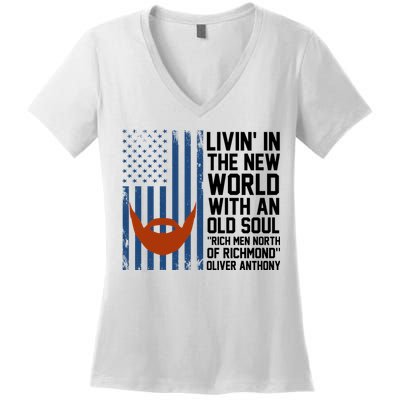 Oliver Anthony Rich Men North Of Richmond Women's V-Neck T-Shirt
