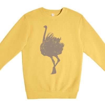 Ostrich Africa Ratite Gift Premium Crewneck Sweatshirt