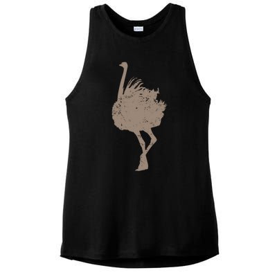 Ostrich Africa Ratite Gift Ladies PosiCharge Tri-Blend Wicking Tank