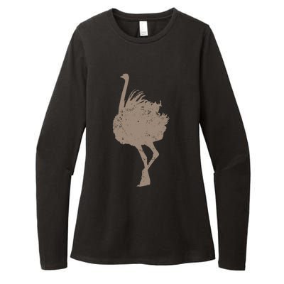 Ostrich Africa Ratite Gift Womens CVC Long Sleeve Shirt