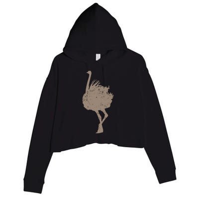 Ostrich Africa Ratite Gift Crop Fleece Hoodie