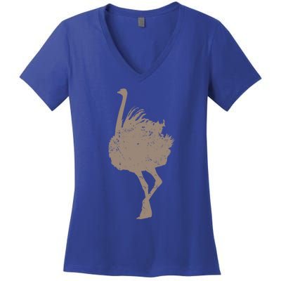 Ostrich Africa Ratite Gift Women's V-Neck T-Shirt