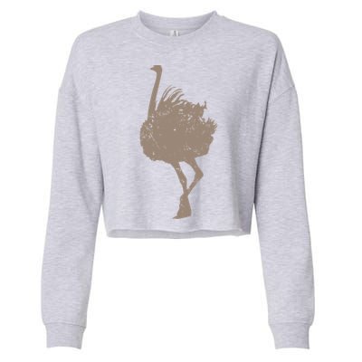 Ostrich Africa Ratite Gift Cropped Pullover Crew