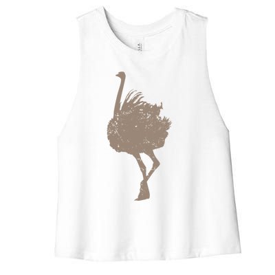 Ostrich Africa Ratite Gift Women's Racerback Cropped Tank