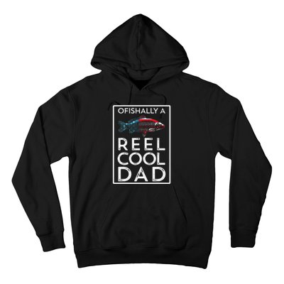 Ofishally A Reel Cool Dad Funny Fathers Day Fishing Pun Hoodie