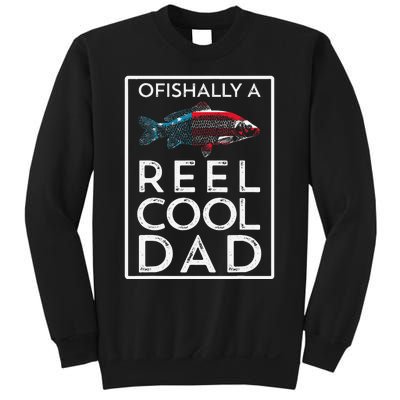 Ofishally A Reel Cool Dad Funny Fathers Day Fishing Pun Sweatshirt