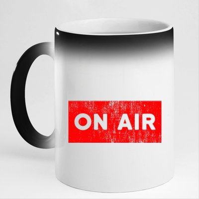 On Air Radio Live Microphone Dj 11oz Black Color Changing Mug