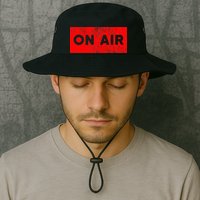 On Air Radio Live Microphone Dj Bucket Hat