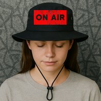 On Air Radio Live Microphone Dj Bucket Hat