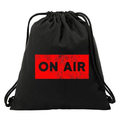 On Air Radio Live Microphone Dj Drawstring Bag