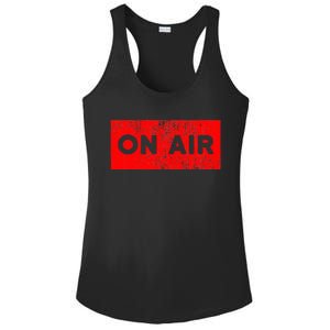 On Air Radio Live Microphone Dj Ladies PosiCharge Competitor Racerback Tank