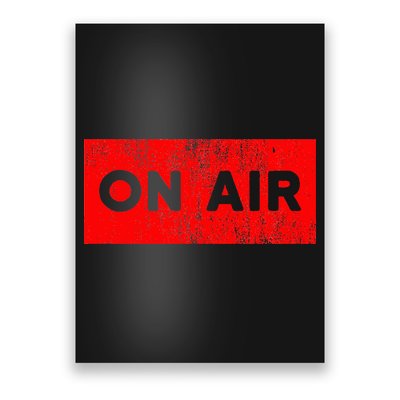 On Air Radio Live Microphone Dj Poster