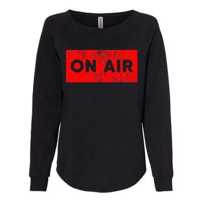 On Air Radio Live Microphone Dj Womens California Wash Sweatshirt