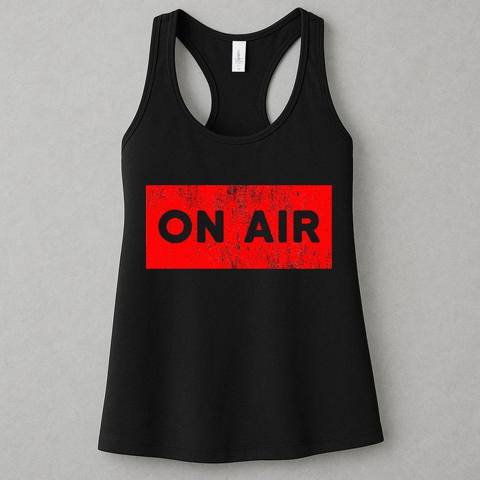 On Air Radio Live Microphone Dj Womens Tank Top
