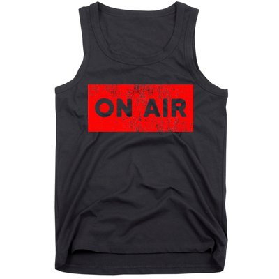 On Air Radio Live Microphone Dj Tank Top