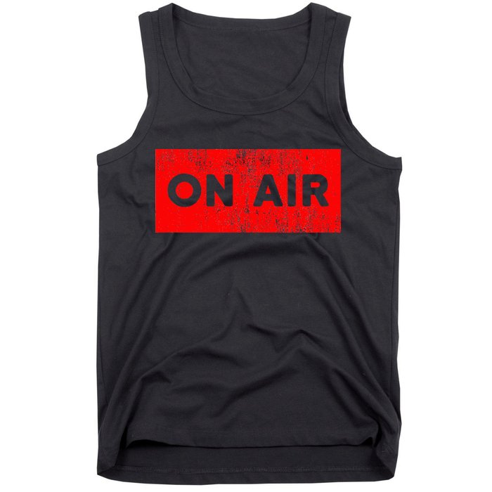 On Air Radio Live Microphone Dj Tank Top