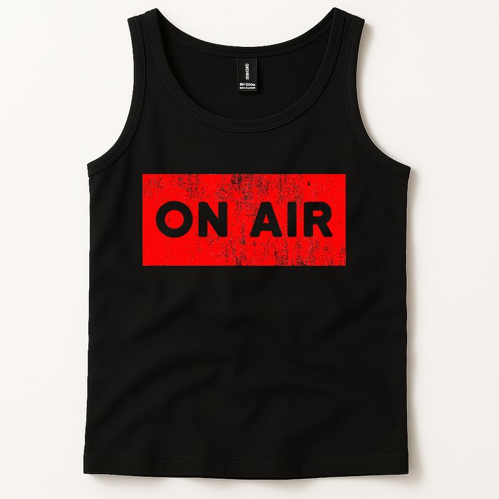 On Air Radio Live Microphone Dj Tank Top