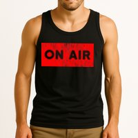 On Air Radio Live Microphone Dj Tank Top