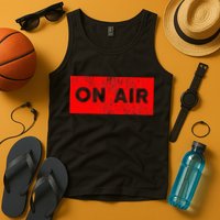 On Air Radio Live Microphone Dj Tank Top