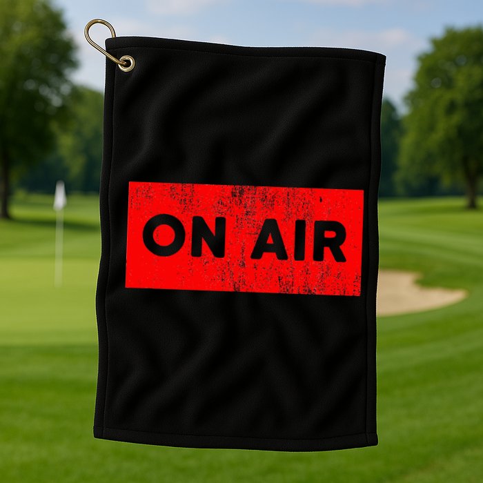 On Air Radio Live Microphone Dj Golf Towel