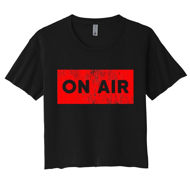 On Air Radio Live Microphone Dj Crop Top