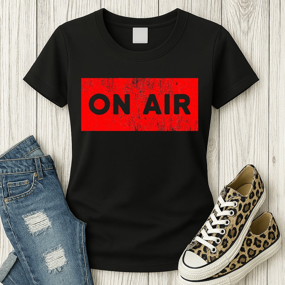 On Air Radio Live Microphone Dj Womens T-Shirt