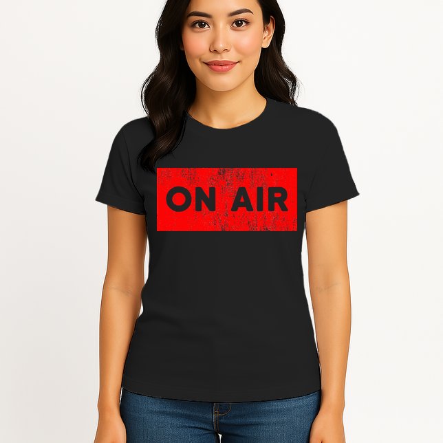 On Air Radio Live Microphone Dj Womens T-Shirt