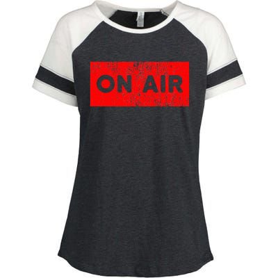 On Air Radio Live Microphone Dj Enza Ladies Jersey Colorblock Tee