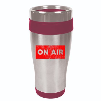 On Air Radio Live Microphone Dj 16oz Travel Tumbler