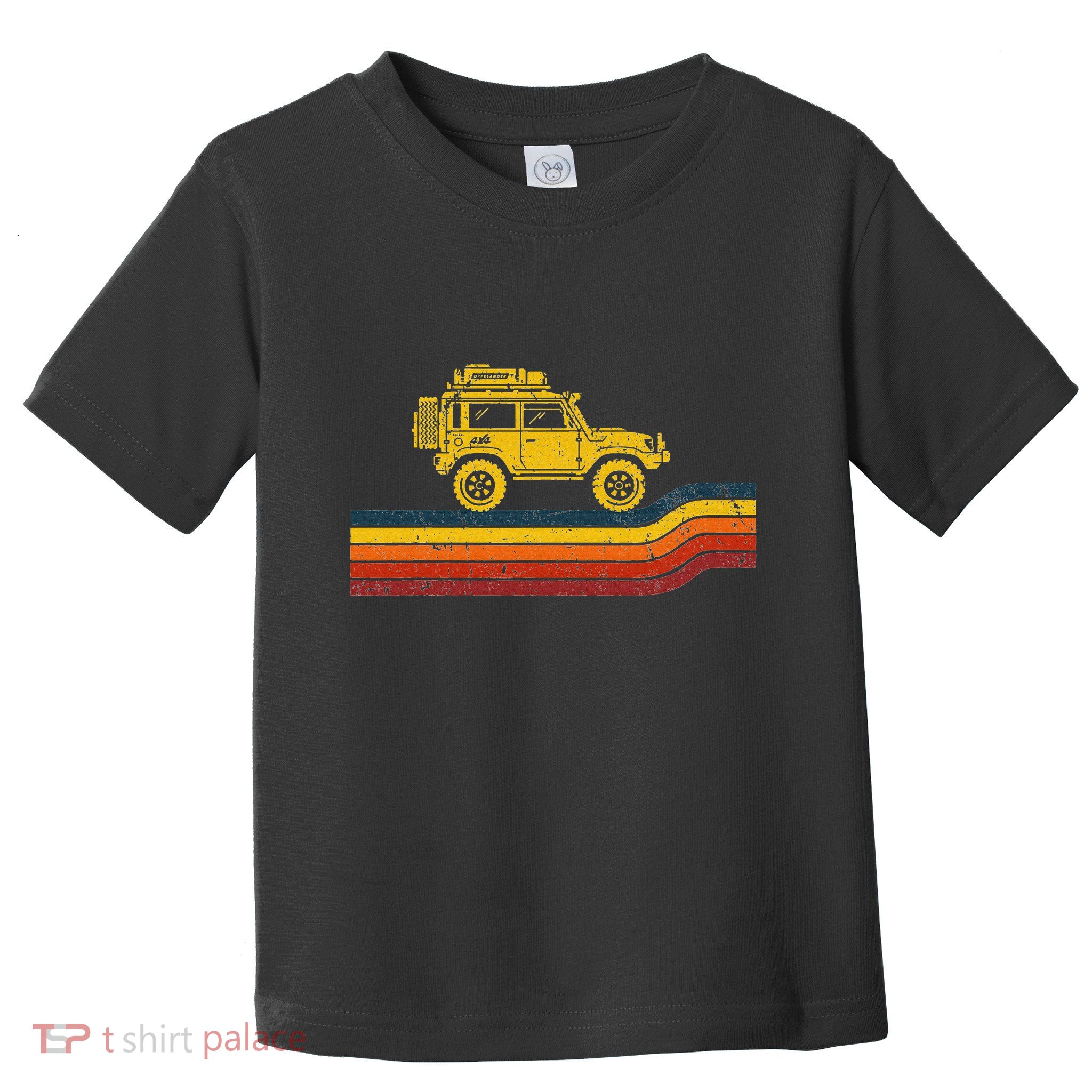 Overland Atlas Retro Rover Tracks 4x4 Offload Camping = Toddler T-Shirt