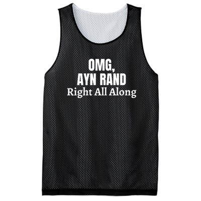 OMG, Ayn Rand Was Right All Along Mesh Reversible Basketball Jersey Tank