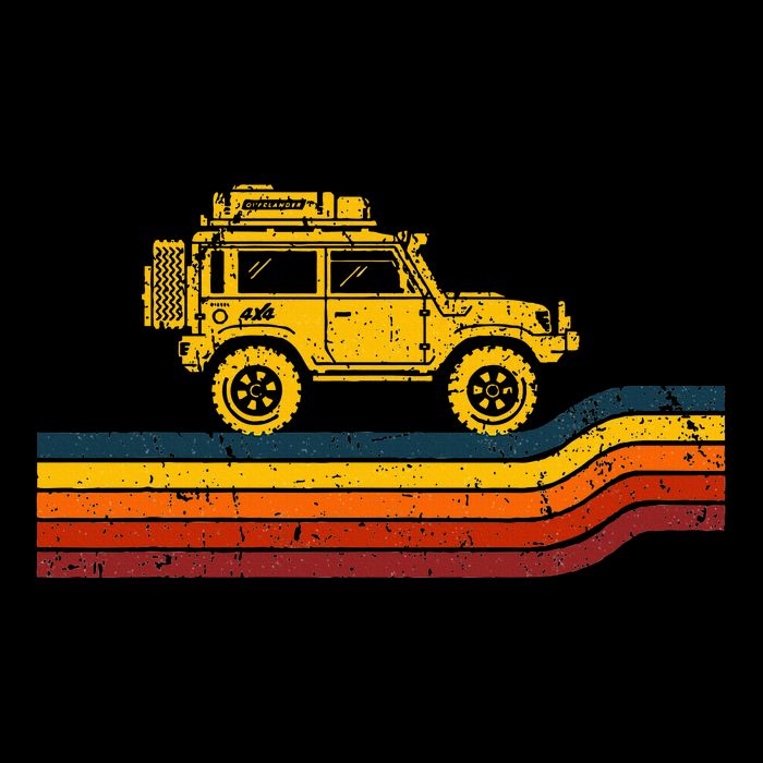Overland Atlas Retro Rover Tracks 4x4 Offload Camping Mousepad