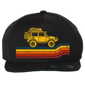 Overland Atlas Retro Rover Tracks 4x4 Offload Camping Wool Snapback Cap