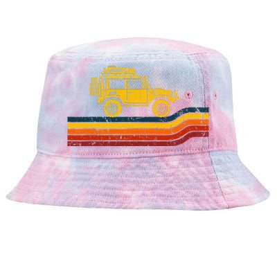 Overland Atlas Retro Rover Tracks 4x4 Offload Camping Tie-Dyed Bucket Hat