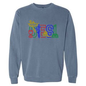 Oes Adah Ruth Esther Martha Electa Emblems Parents Day Gift Garment-Dyed Sweatshirt