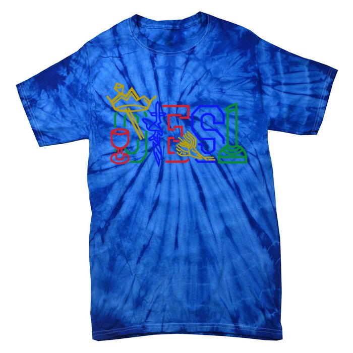 Oes Adah Ruth Esther Martha Electa Emblems Parents Day Gift Tie-Dye T-Shirt