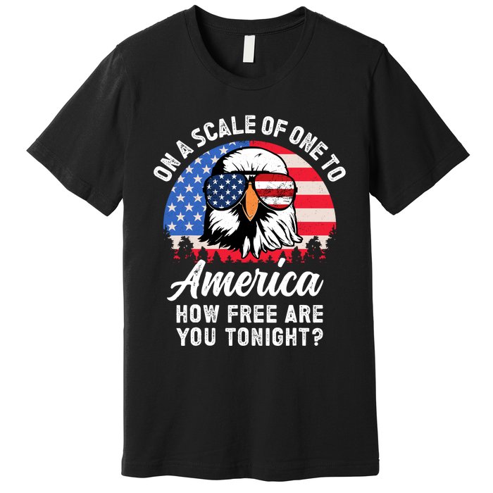 On A Scale Of One To America How Free Are You Tonight Premium T-Shirt