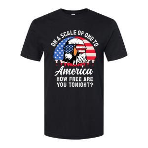 On A Scale Of One To America How Free Are You Tonight Softstyle CVC T-Shirt