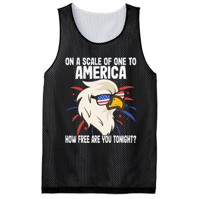 On A Scale Of One To America How Free Are You Tonight Mesh Reversible Basketball Jersey Tank