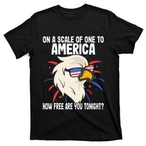 On A Scale Of One To America How Free Are You Tonight (1) T-Shirt