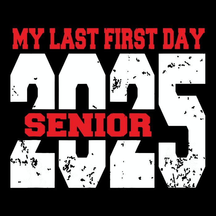 Officially A Senior My Last First Day Class Of 2025 Student 7-Panel Snapback Hat