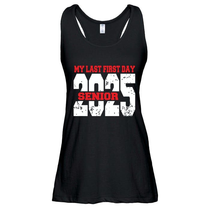 Officially A Senior My Last First Day Class Of 2025 Student Ladies Essential Flowy Tank