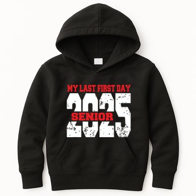 Officially A Senior My Last First Day Class Of 2025 Student Kids Hoodie
